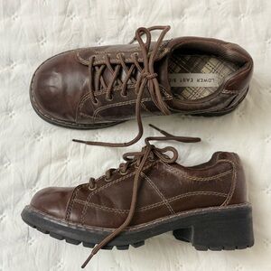 Lower East Side Womens Chunky Oxford Shoes Size 5.5 Brown Platform Retro VTG